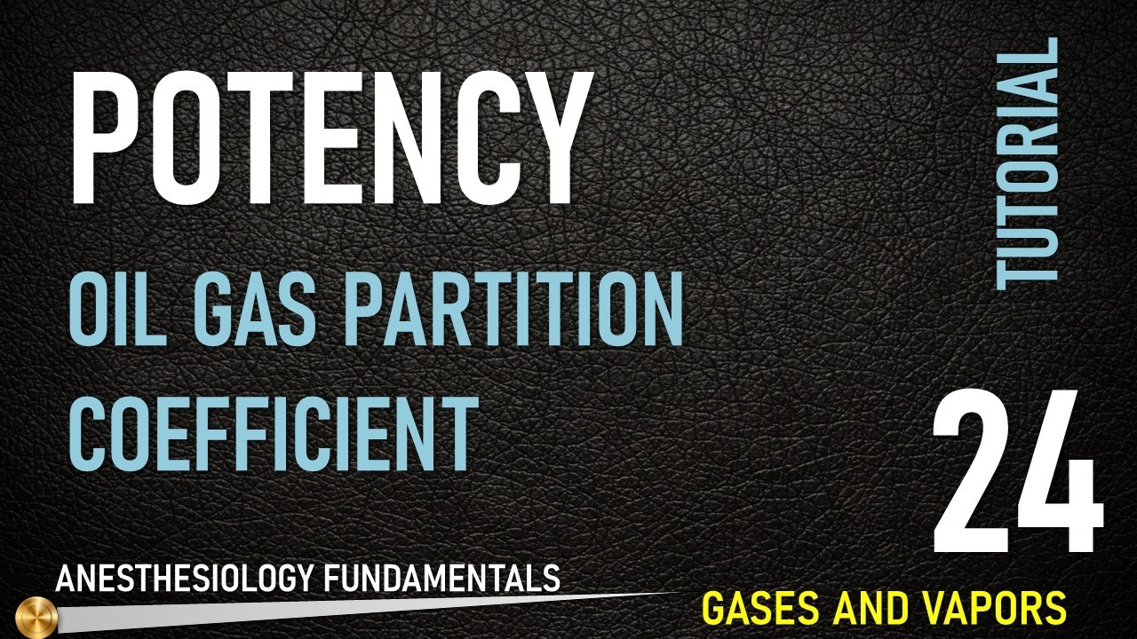Anesthesiology Gases and Vapors   - Potency [Oil Gas Partition Co-Efficient]