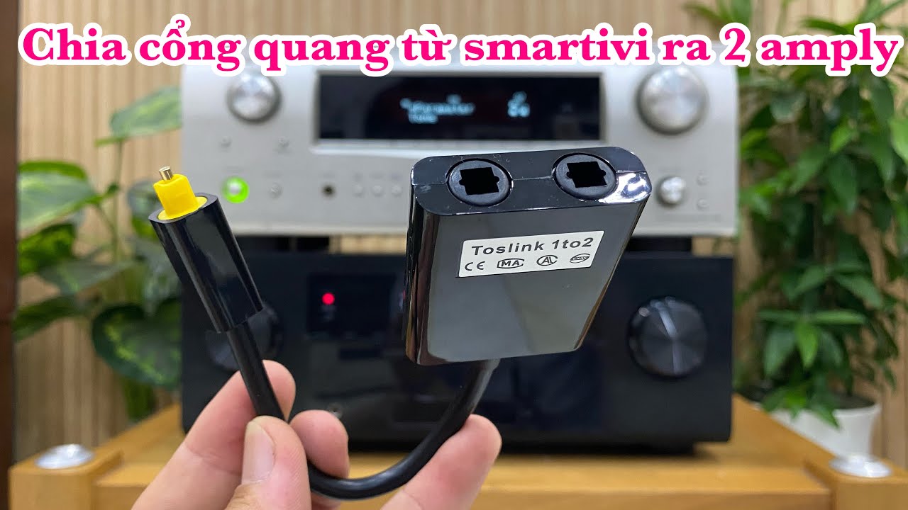 Bộ chia cổng quang thần thánh, chia tín hiệu từ smartTivi ra 2 amply 350k☎️0834563852