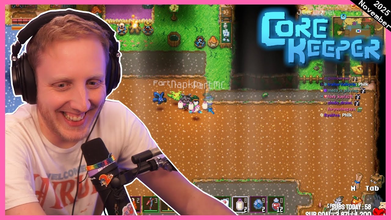 3 dudes, chillin on Core Keeper, sharing meadow milk - Philza VOD - Streamed on November 5 2025