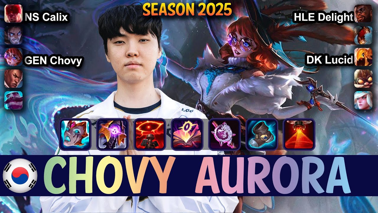 GEN Chovy AURORA vs AZIR Mid - Patch 25.16 KR Ranked | lolrec