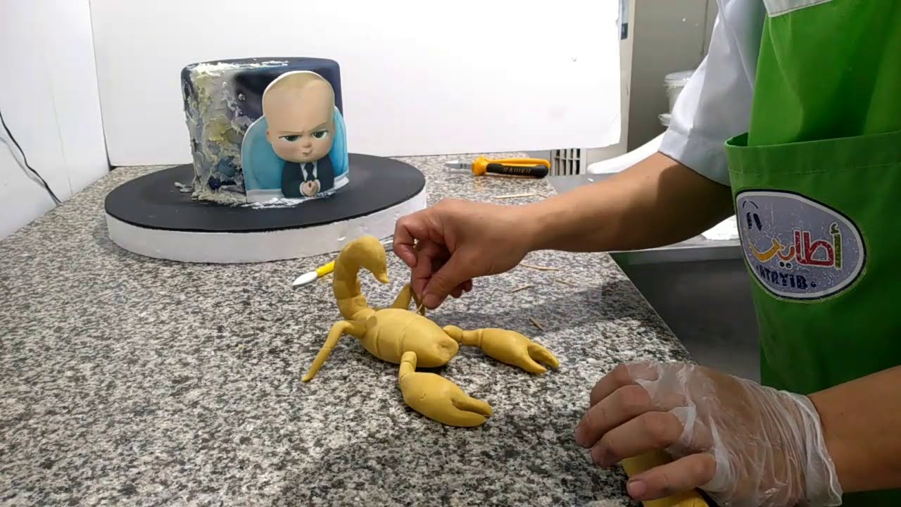 Baby Boss with Scorpion 3D Edible, Birthday Cake Tutorial