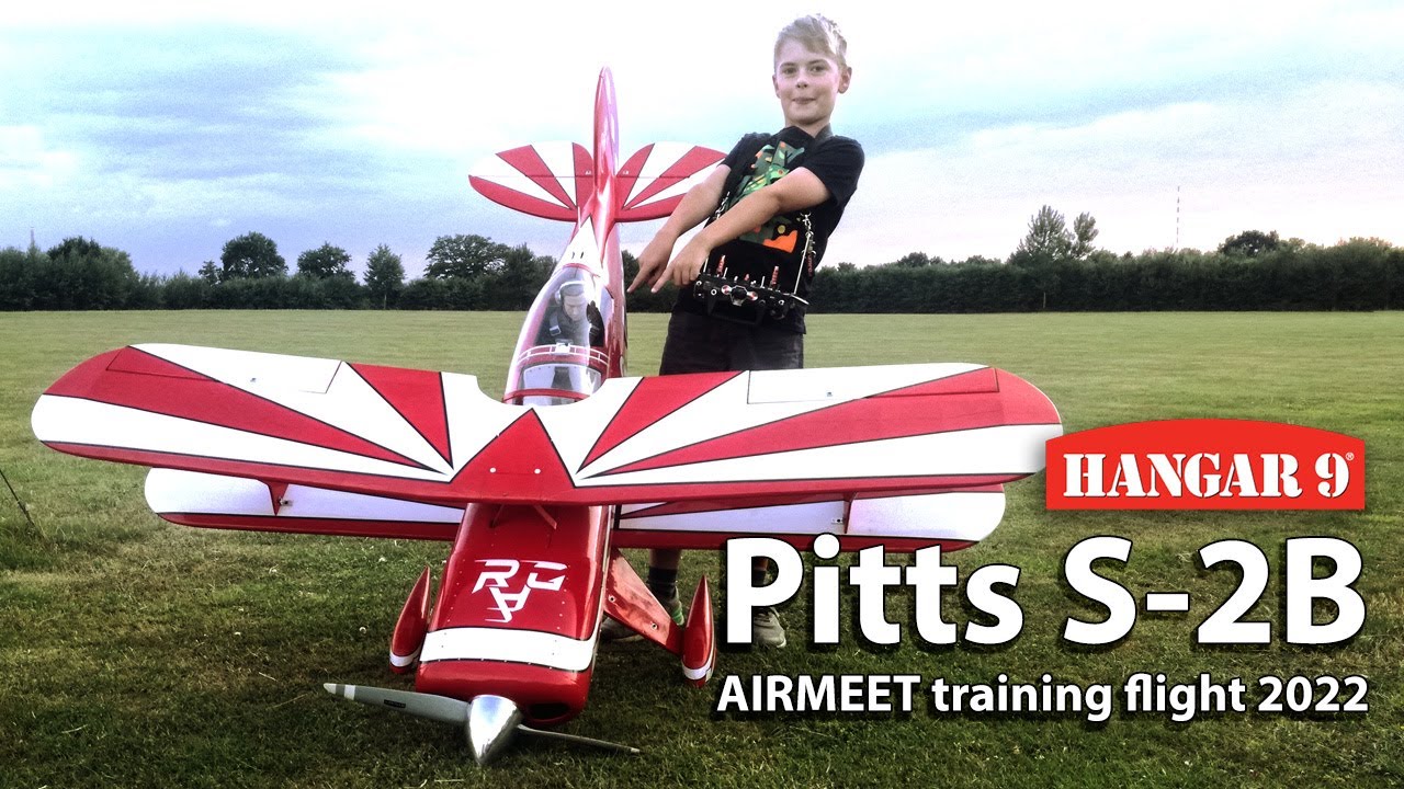 Paul (10) flies my Hangar 9 Pitts S-2B, HAN2390, Pitts Special, RC scale aerobatic airplane