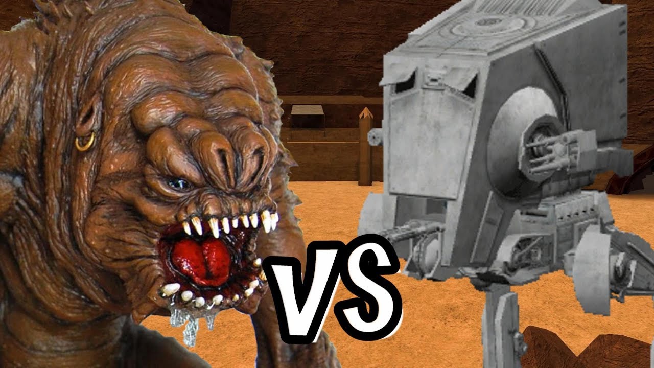 Rancor vs AT ST - Ai Battles and rideable rancor