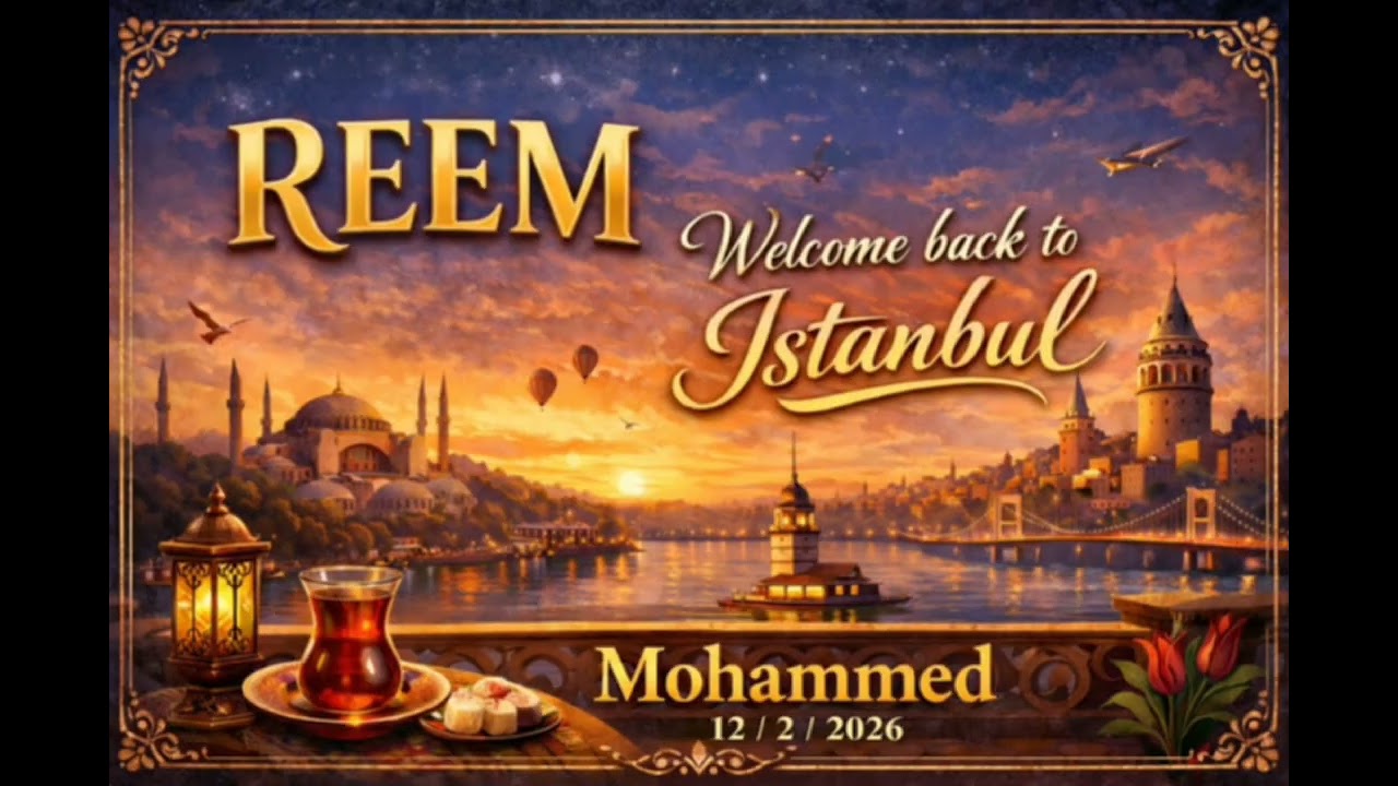 Türkiye'ye hoş geldin, Reem.