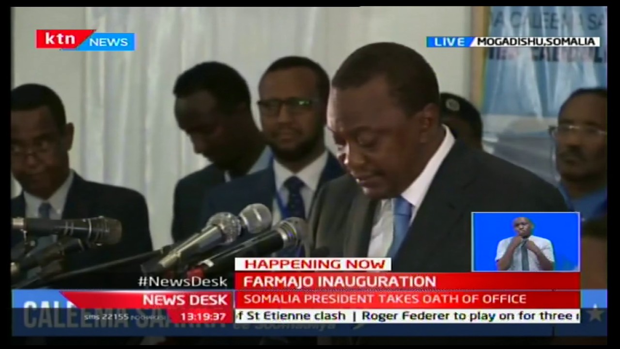 President Uhuru attends inauguration of the Somali's President Mohamed Faarmajo