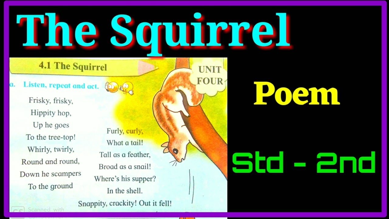The Squirrel | Poem |Std - 2nd |खूप सोपी आणि सुंदर चाल