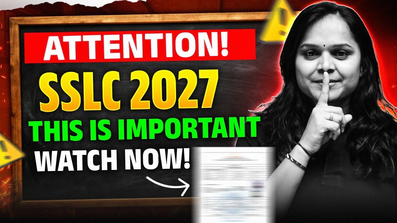 SSLC 2027 Students ⚠️ This Is Very Important 5 Tips | Must Watch!