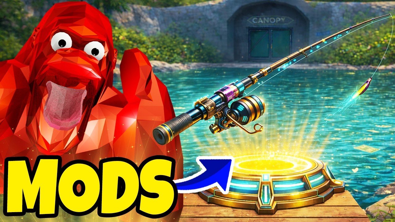 I MODDED the BEST Fishing Pole in Animal Company! (Animal Company VR)