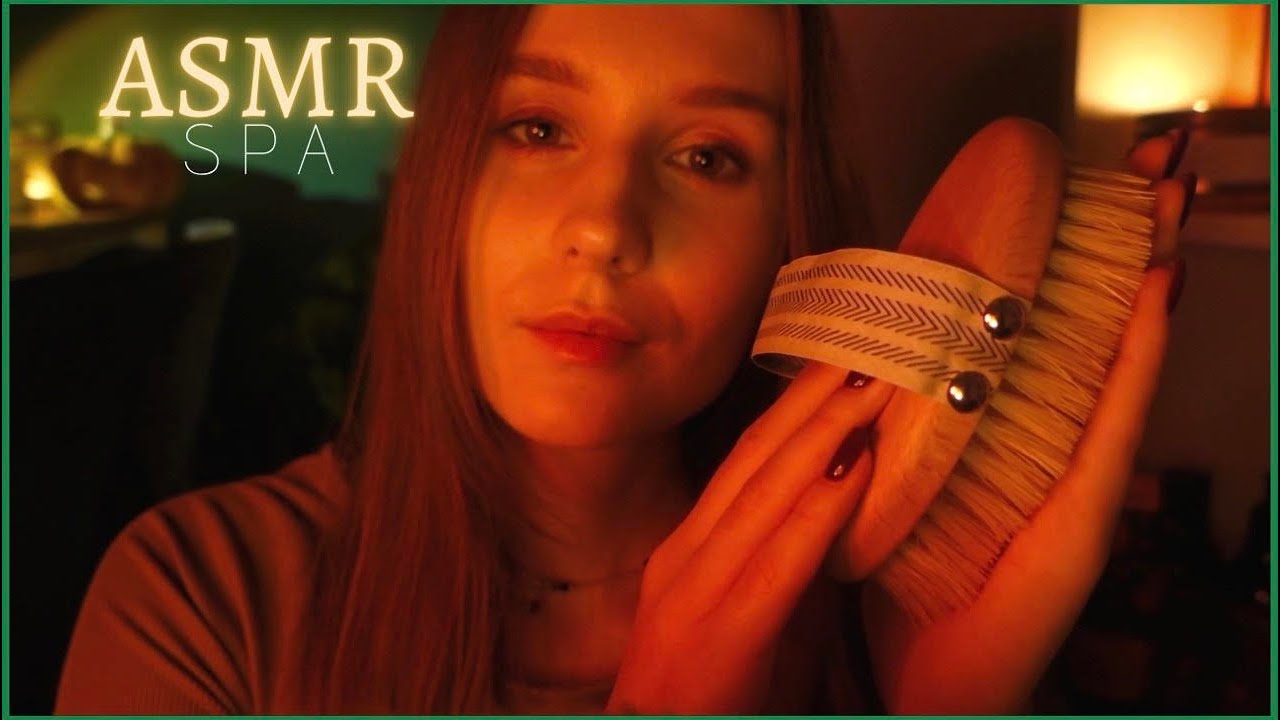 asmr po polsku 🌙 SPA 🧖‍♀️  dyniowy masaż całego ciała ROLEPLAY 🎃 (szept, deszcz, dźwięki dłoni)
