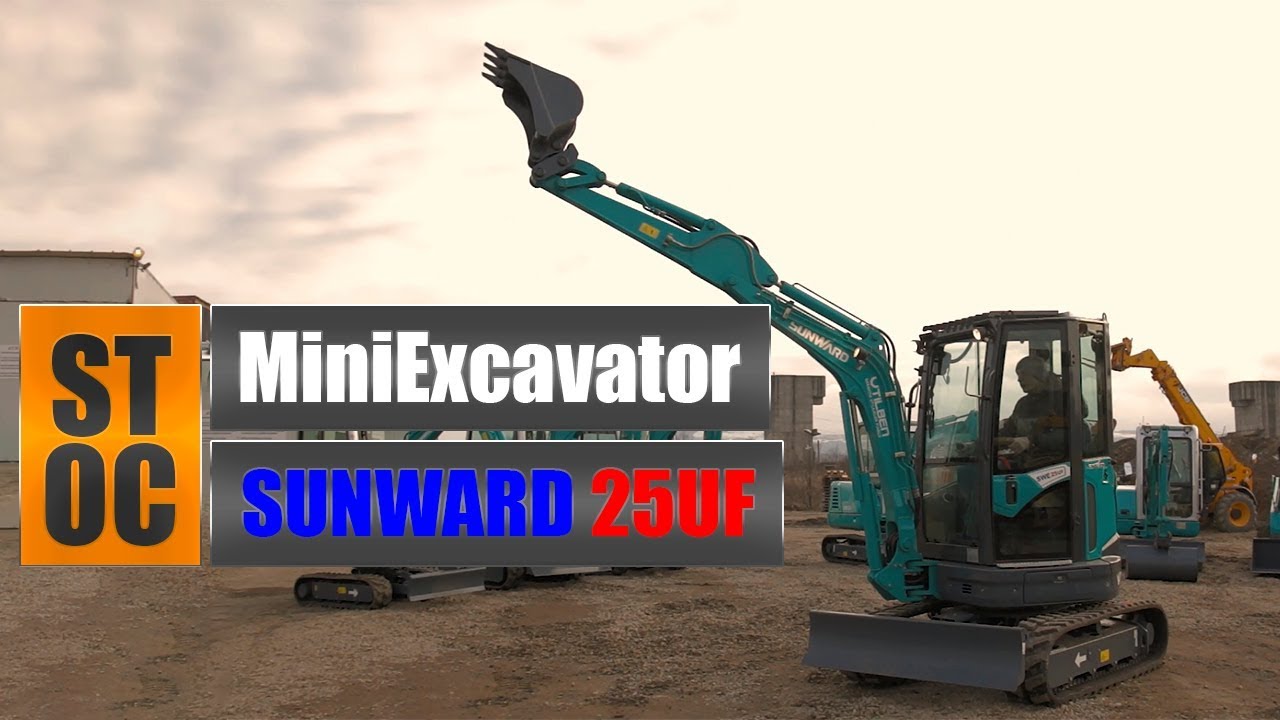 SUNWARD 25 UF Miniexcavator - Video Detalii Tehnice si Specificatii