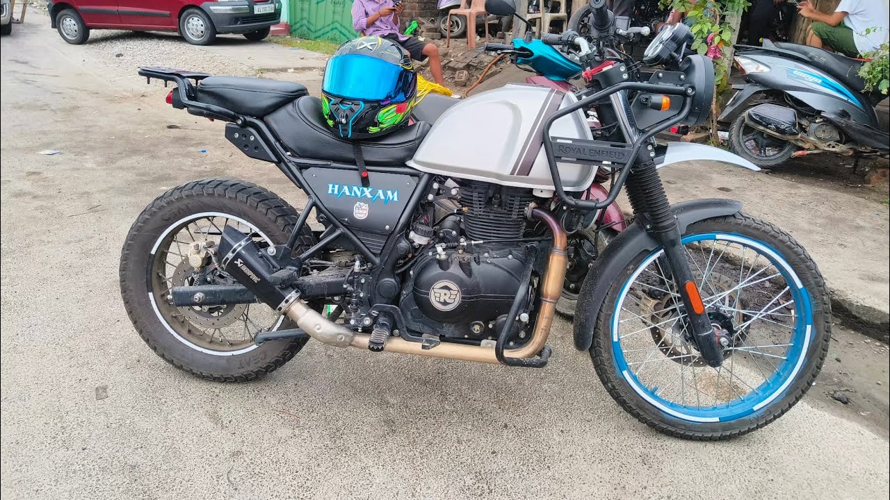 Exhaust Modification In RE Himalayan411💥 || Akrapovic Exhaust 🔥|| @HANXAM