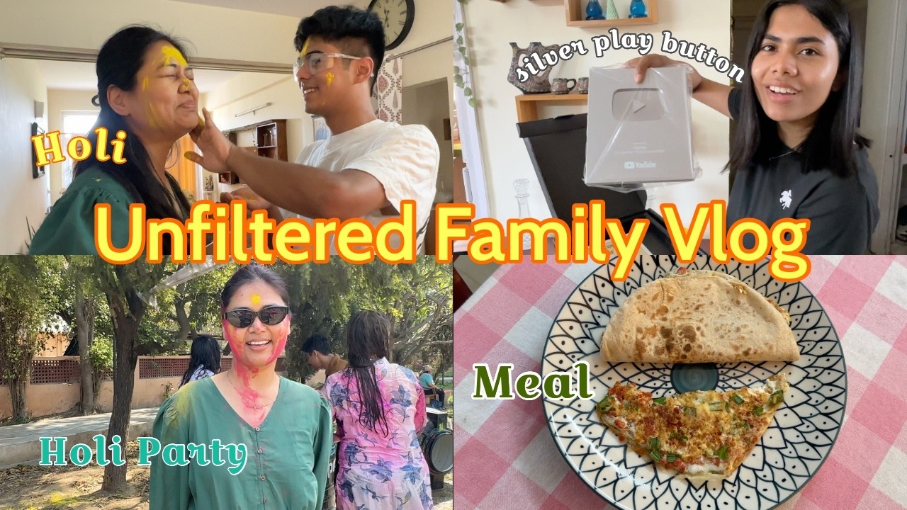 Holi Celebration | Got My Sliver Play Button | Healthy Meals