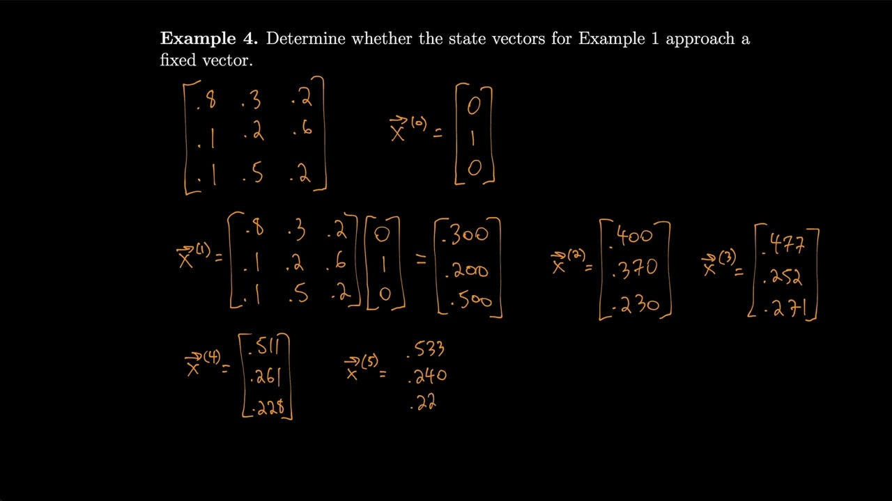 Linear Algebra 10.4 Markov Chains