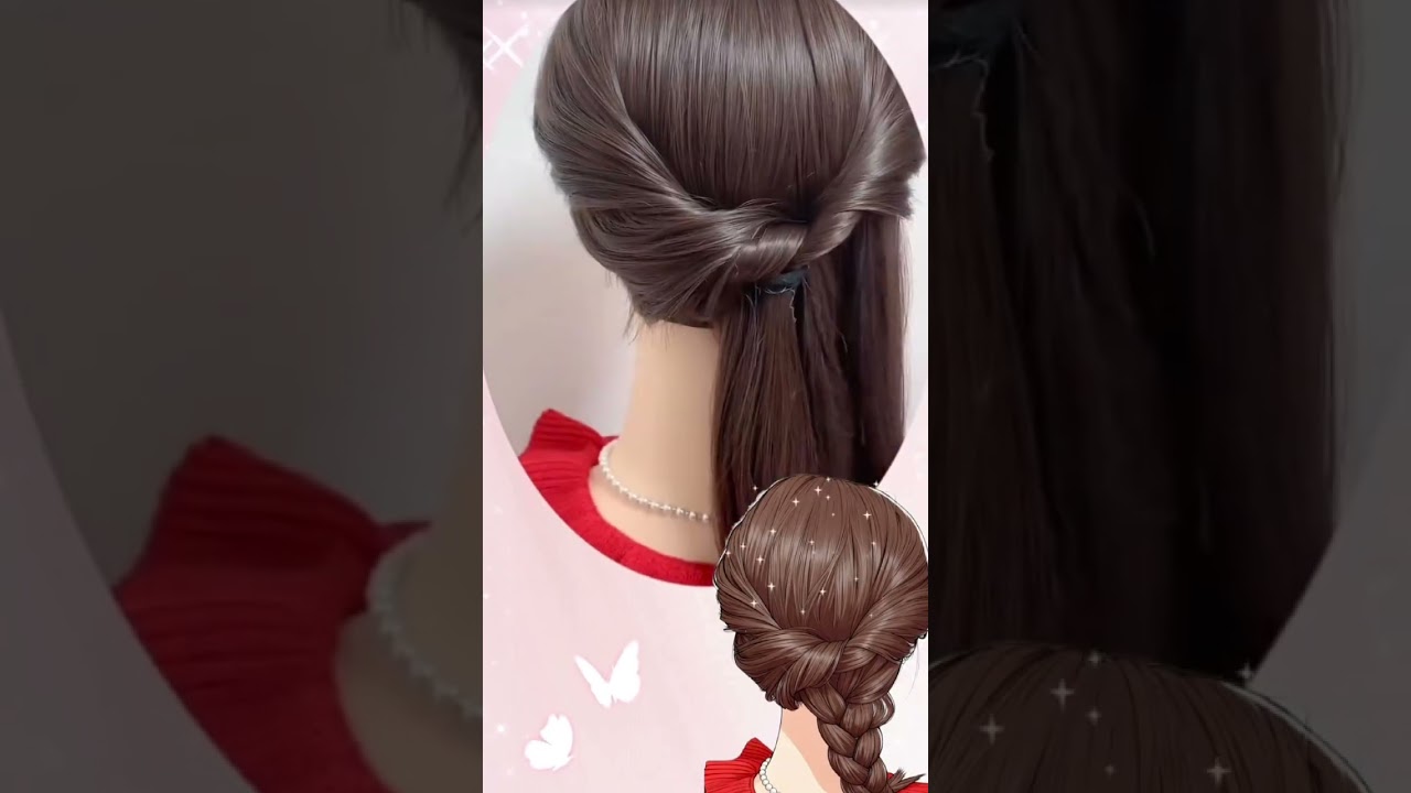 Easy side braid hairstyle 🍁🍁