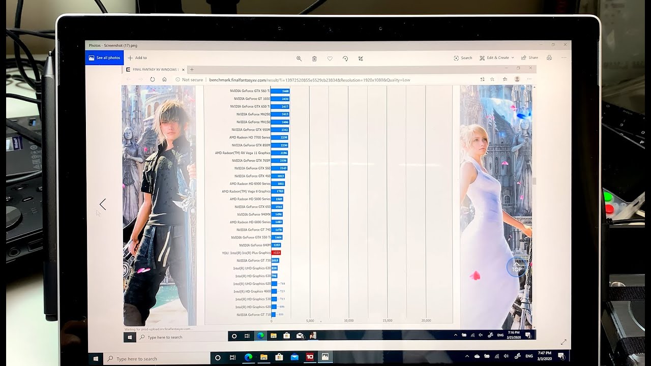 ГадЖеТы: поизводительность Surface Pro 7 в синтетических тестах - PCmark, 3Dmark, FF XV bench и т.д.