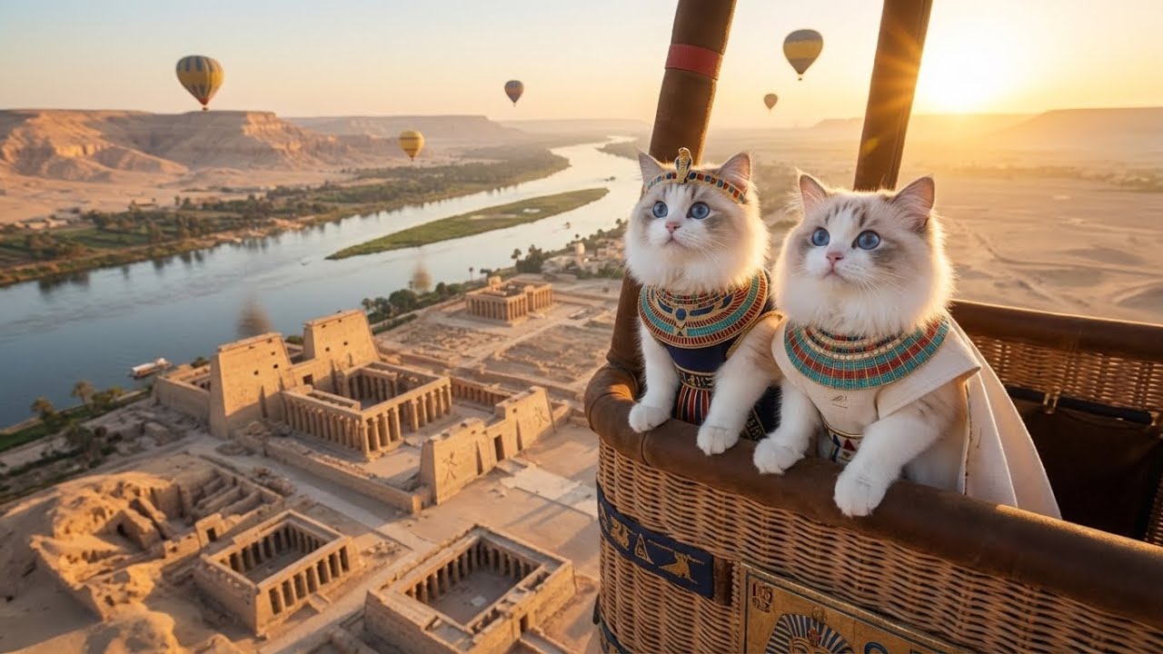 😺 Cat Travel Vlog in Egypt 2026 | Pyramids, Temples & Nile River Adventure