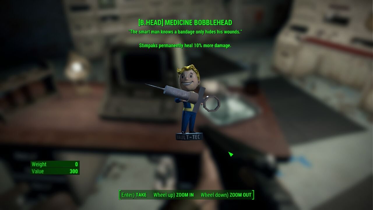 fallout 4 Vault 81 - In Curie's office [Magazine] Taboo Tattoos Issue #16  Medicine Bobblehead