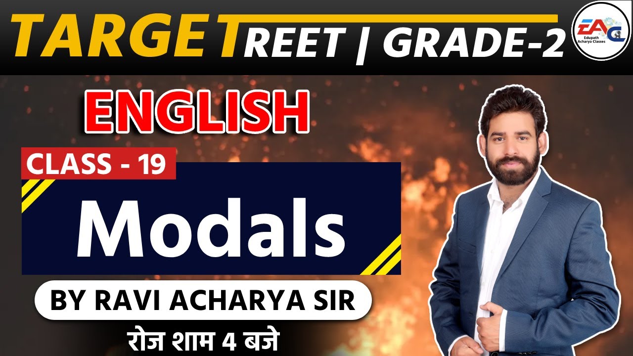 Reet 2022 | Grade - 2 | modals | English | English Classes | By Ravi Acharya Sir