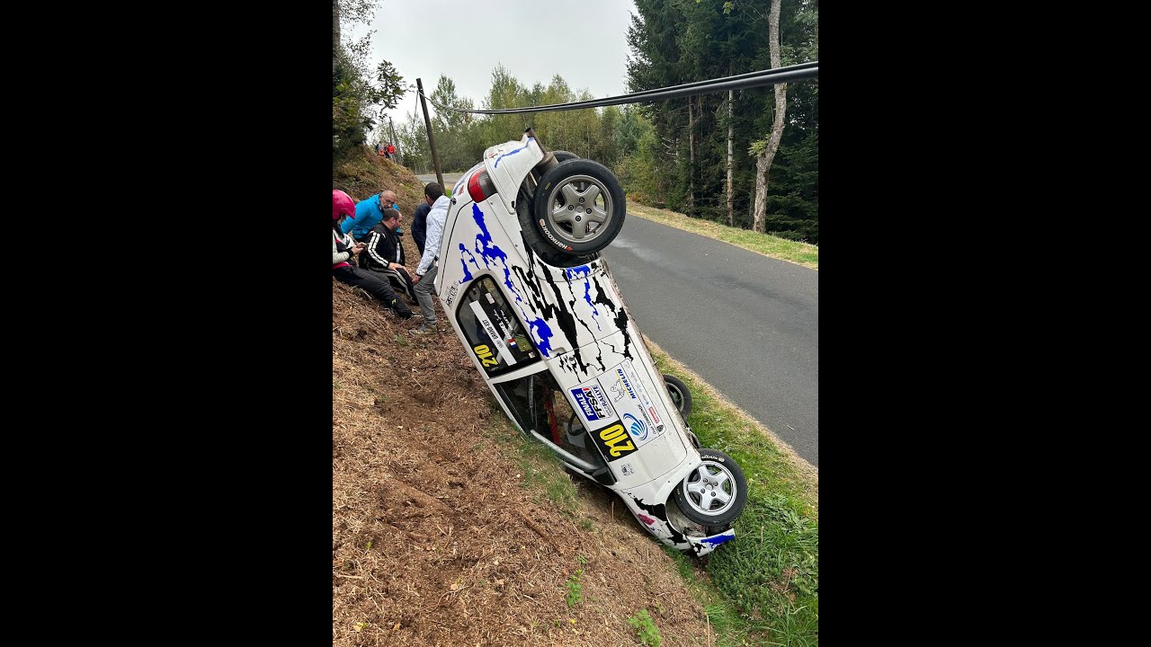 Crash es6 Finale des rallyes 2023 Godel-Collet 106 rallye N1