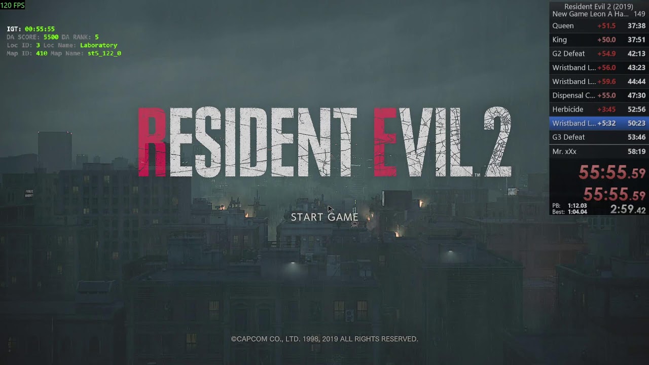 SPEEDRUN RE2 REMAKE LEON A HARDCORE