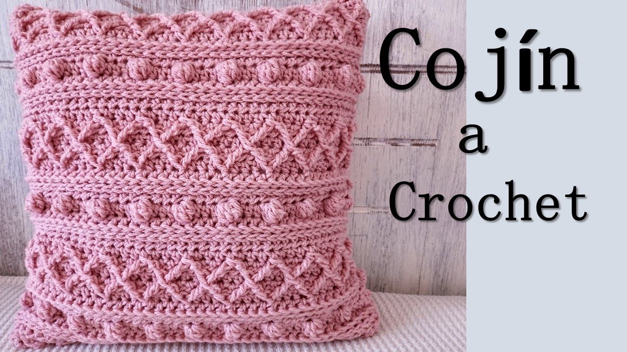 Cojín a crochet ¡Puedes ponerlo y quitarlo fácilmente!!