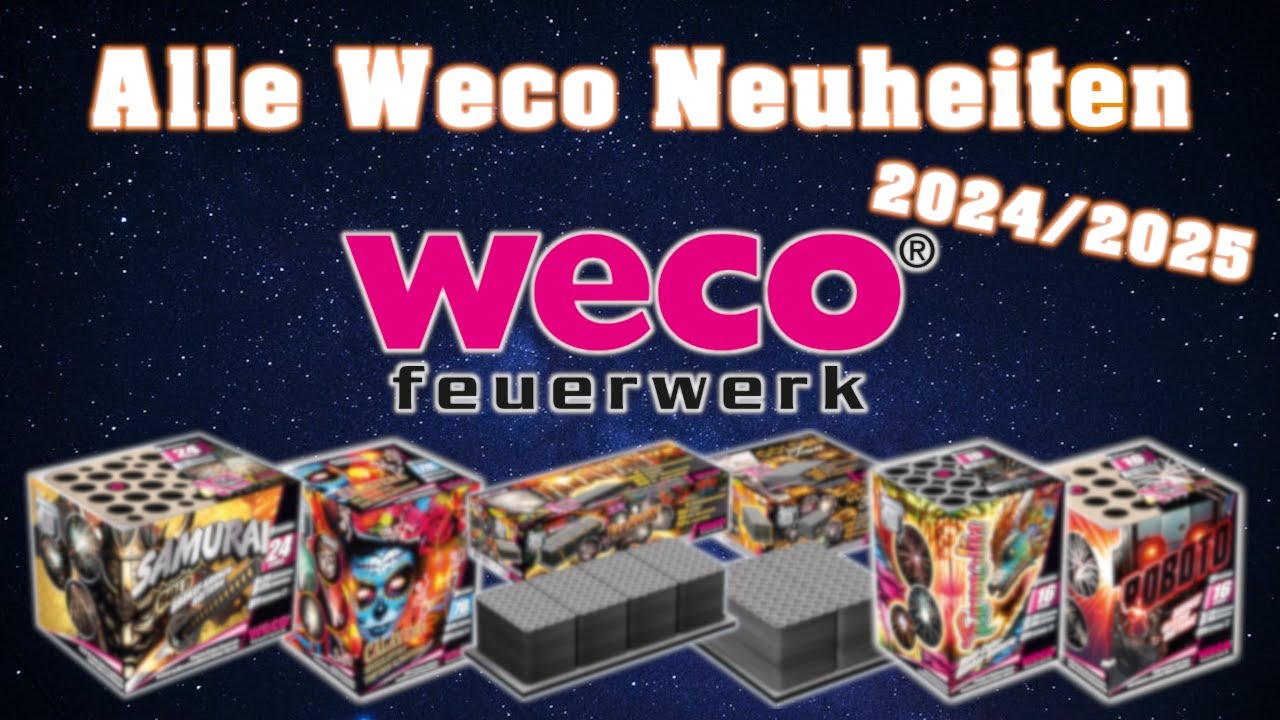 Alle Weco Batterie-/Verbundfeuerwerk Neuheiten 2024/2025🎆