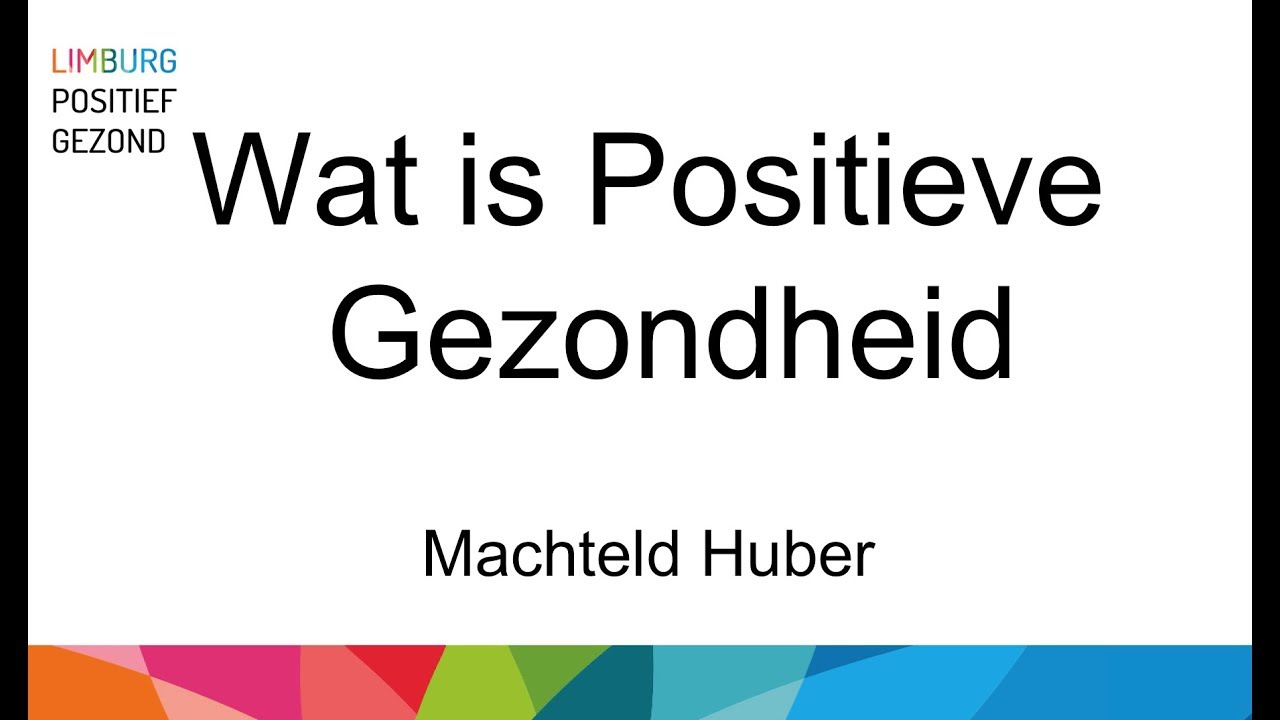 Machteld Huber legt Positieve Gezondheid uit.