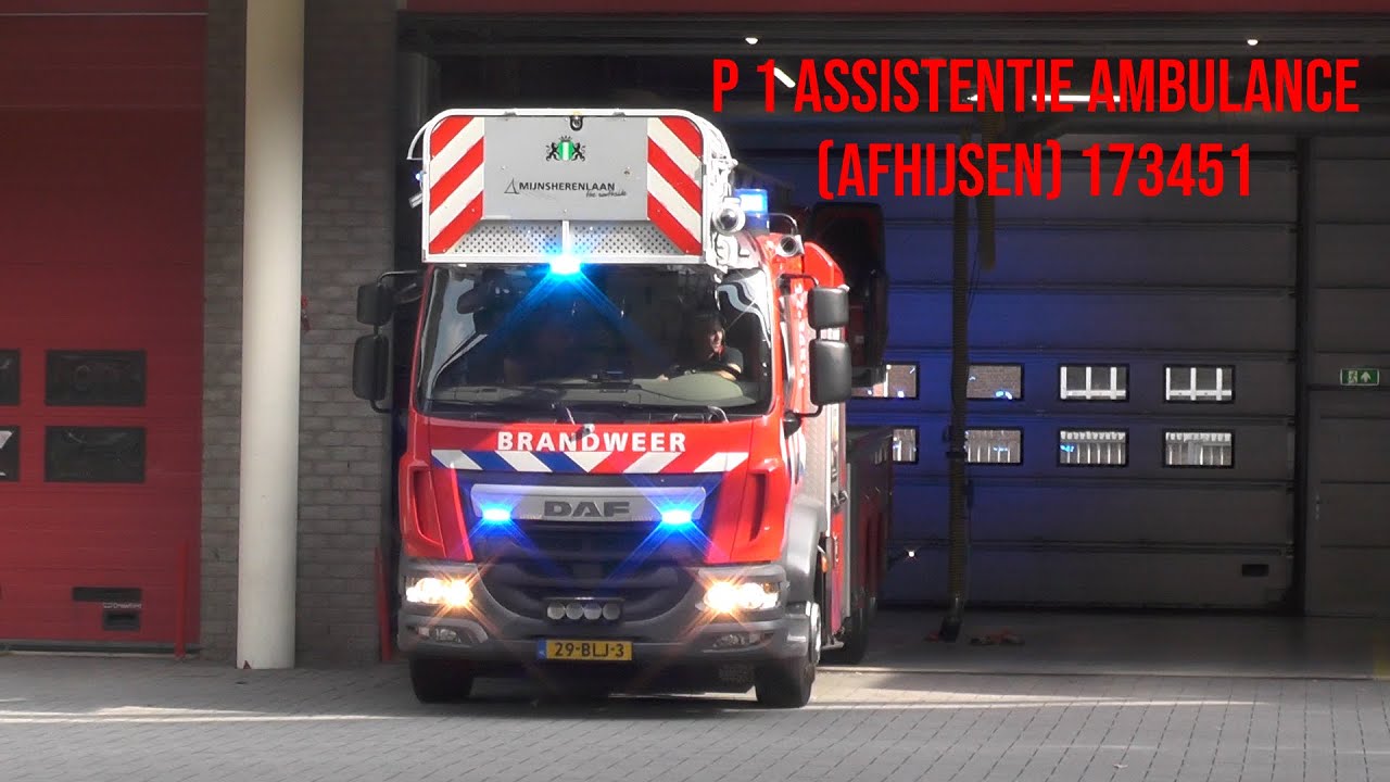 Brandweer rukt met spoed uit vanaf kazerne Mijnsherenlaan voor meerdere meldingen! #1410