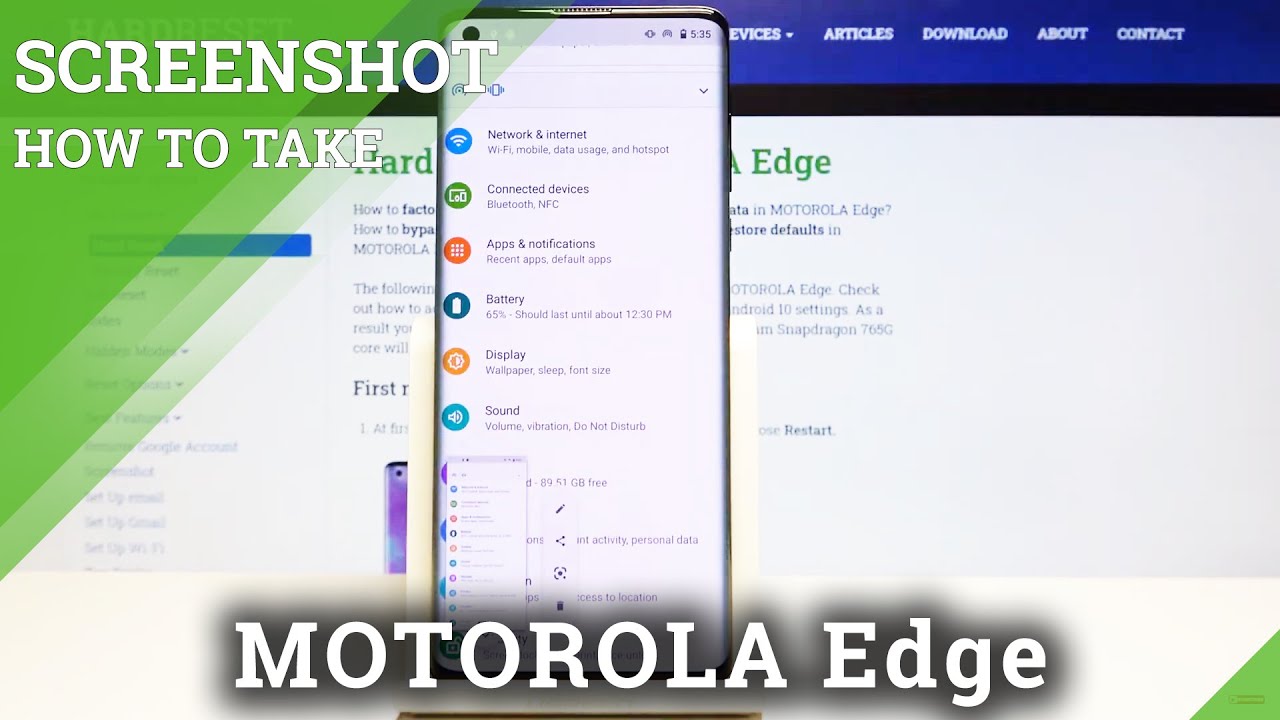 Как сделать снимок экрана с помощью Motorola Edge &mdash; Захват экрана