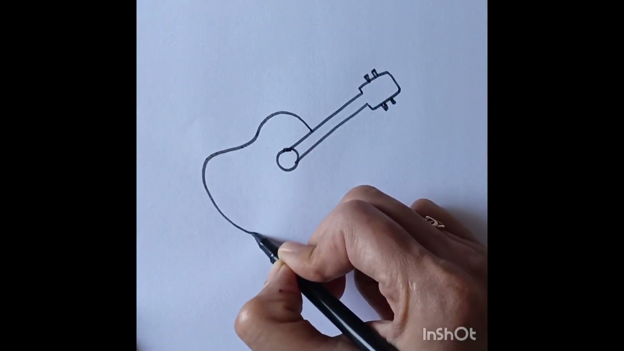 How to guitar drawing #drawing #guitar #shorts