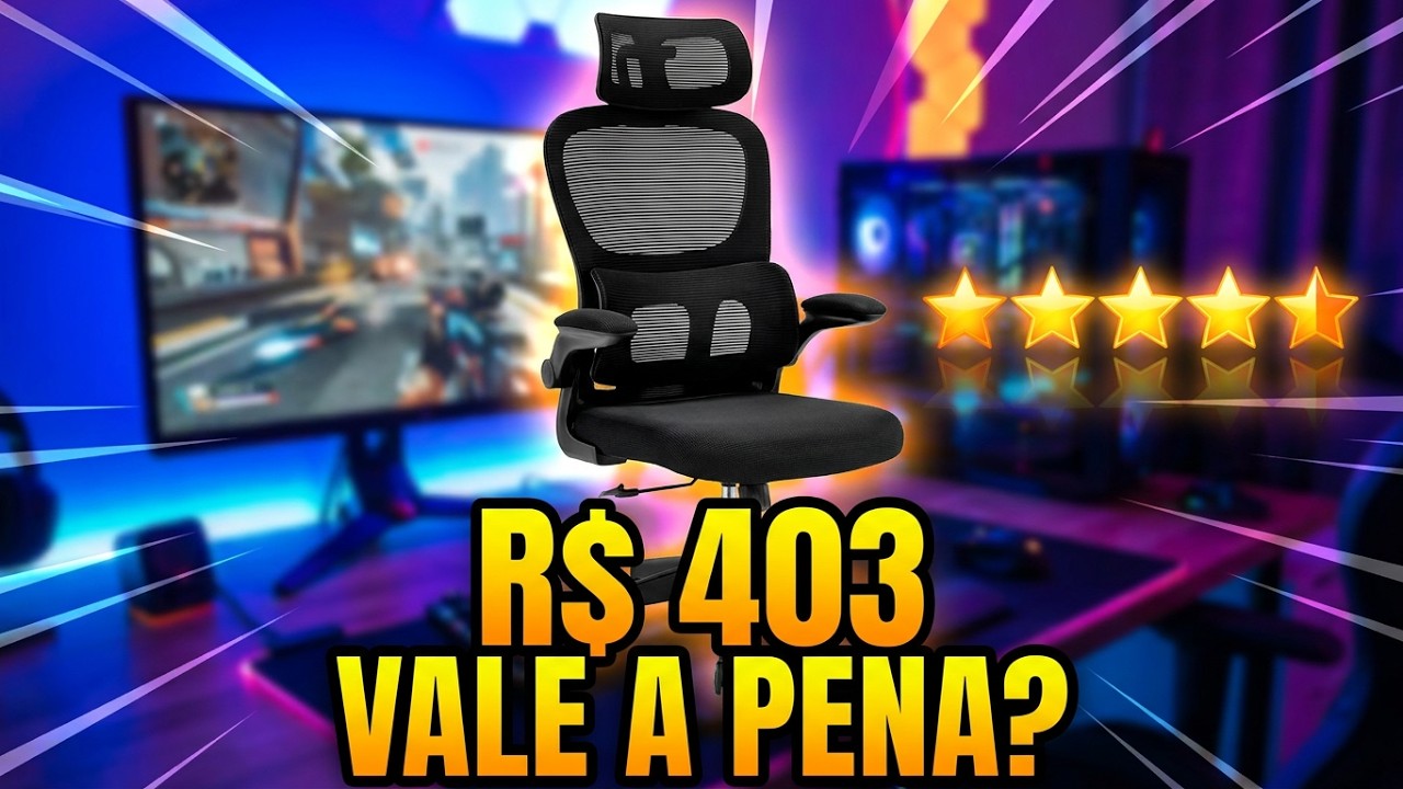 Comprei uma Cadeira Ergonômica Barata para Meu Setup PS5 (Vale a Pena?)