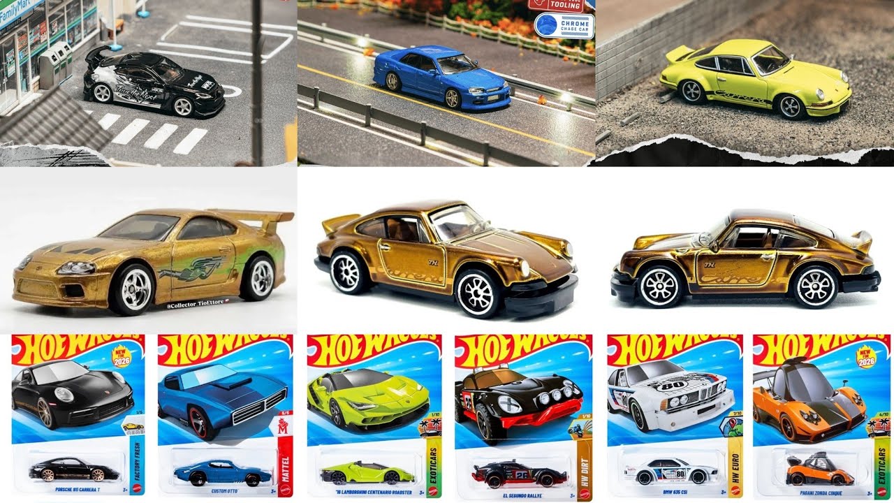 Hot Wheels Chase Fast and Furious Toyota Supra, Hot Wheels STH Porsche Carrera, New 2026 Mainlines