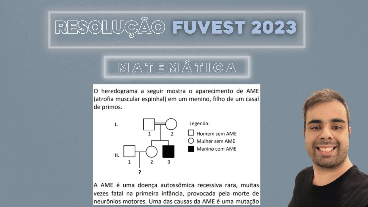 FUVEST 2023 O heredograma a seguir mostra o aparecimento de AME (atrofia muscular espinhal) em um