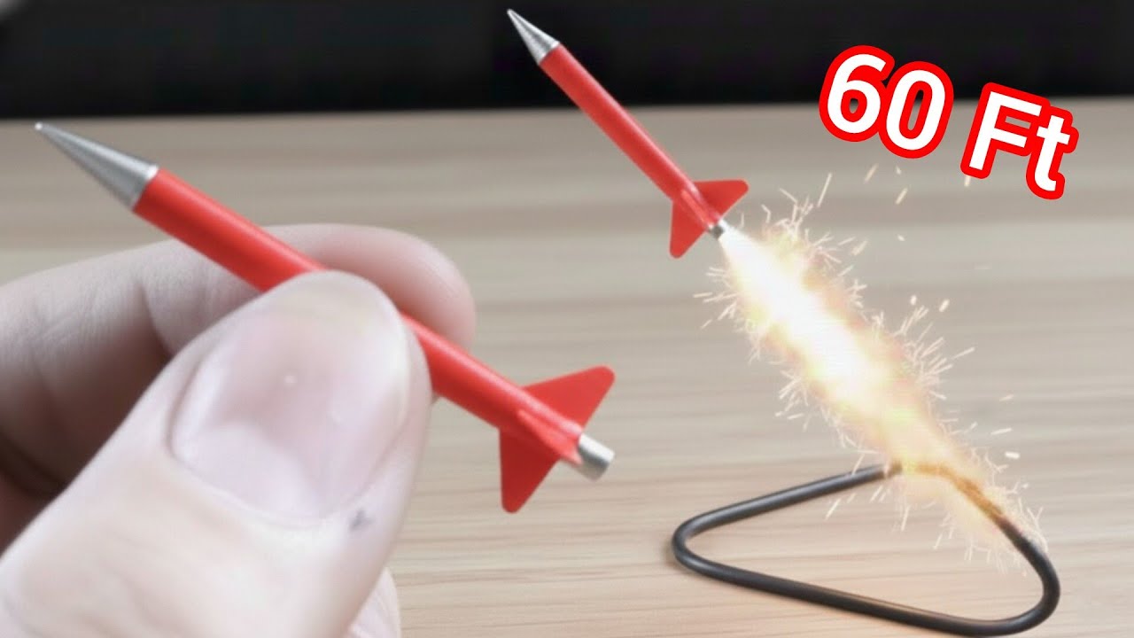 Short range missile | Training to build a match rocket with a range of 1.5 meters