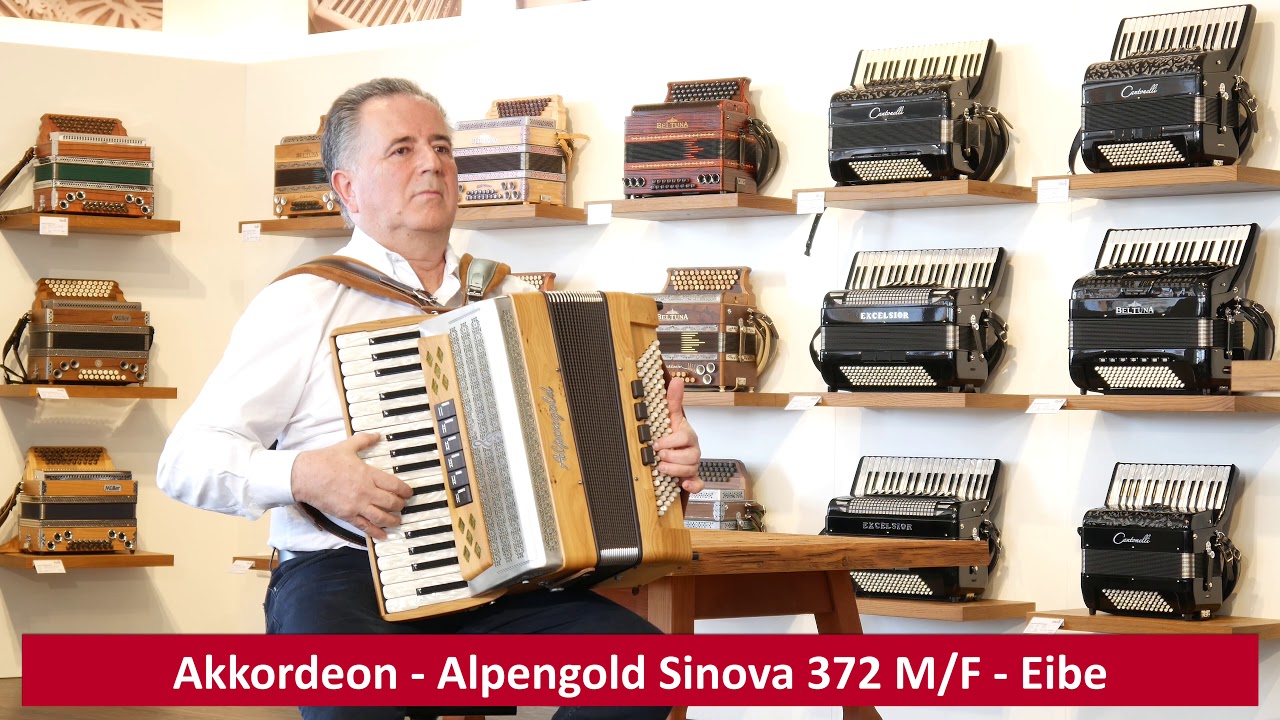 Akkordeon - Alpengold Sinova 372 M/F - Eibe - Spezialmodell