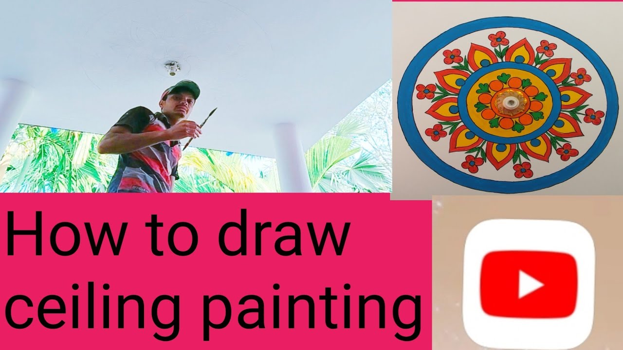 How to draw ceiling painting #video