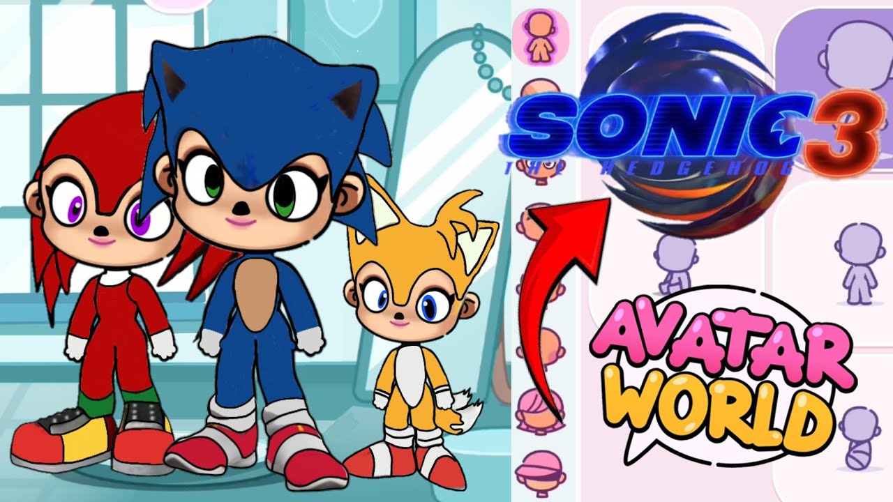 HOW TO MAKE SONIC 3 THE HEDGEHOG CHARACTERS IN PAZU AVATAR WORLD #avatarworld #sonicthehedgehog