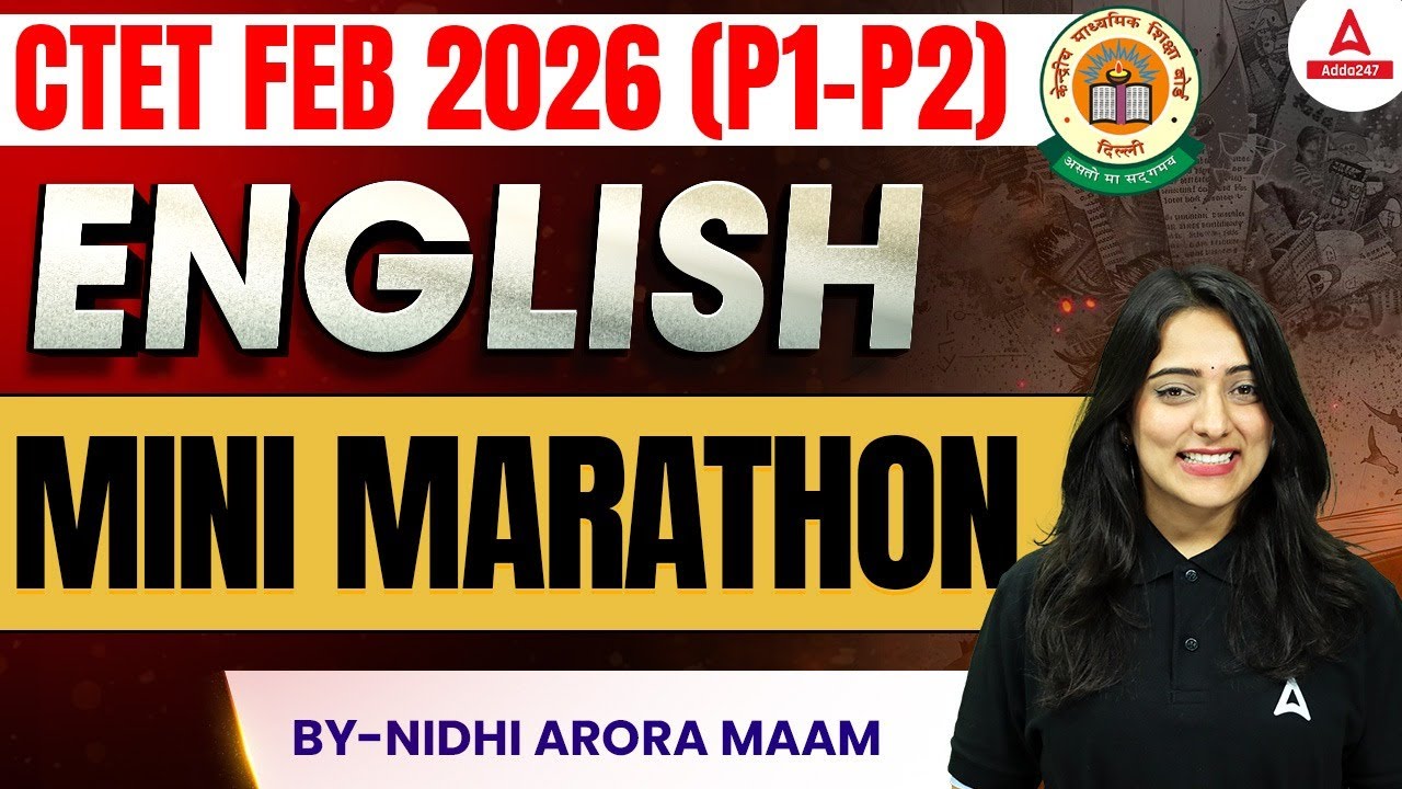 CTET Feb 2026 English Marathon | CTET English Grammar & Pedagogy | CTET English PYQ's By Nidhi Mam