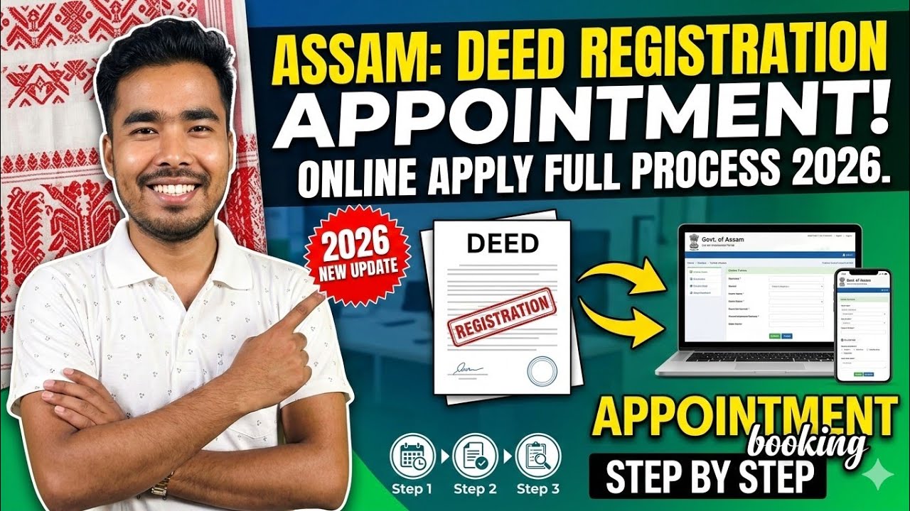 Deed registration Appointment online apply Assam | Appointment for deed registration online Assam