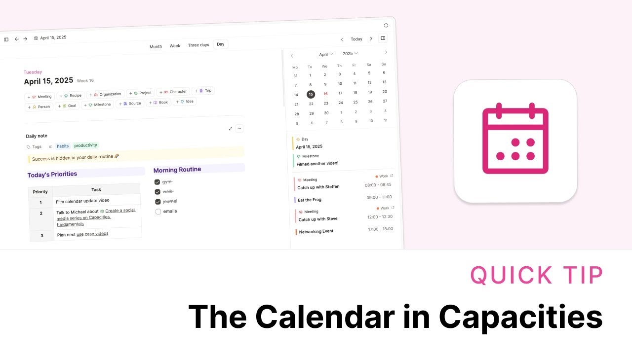 Capacities Calendar Tour (2025)