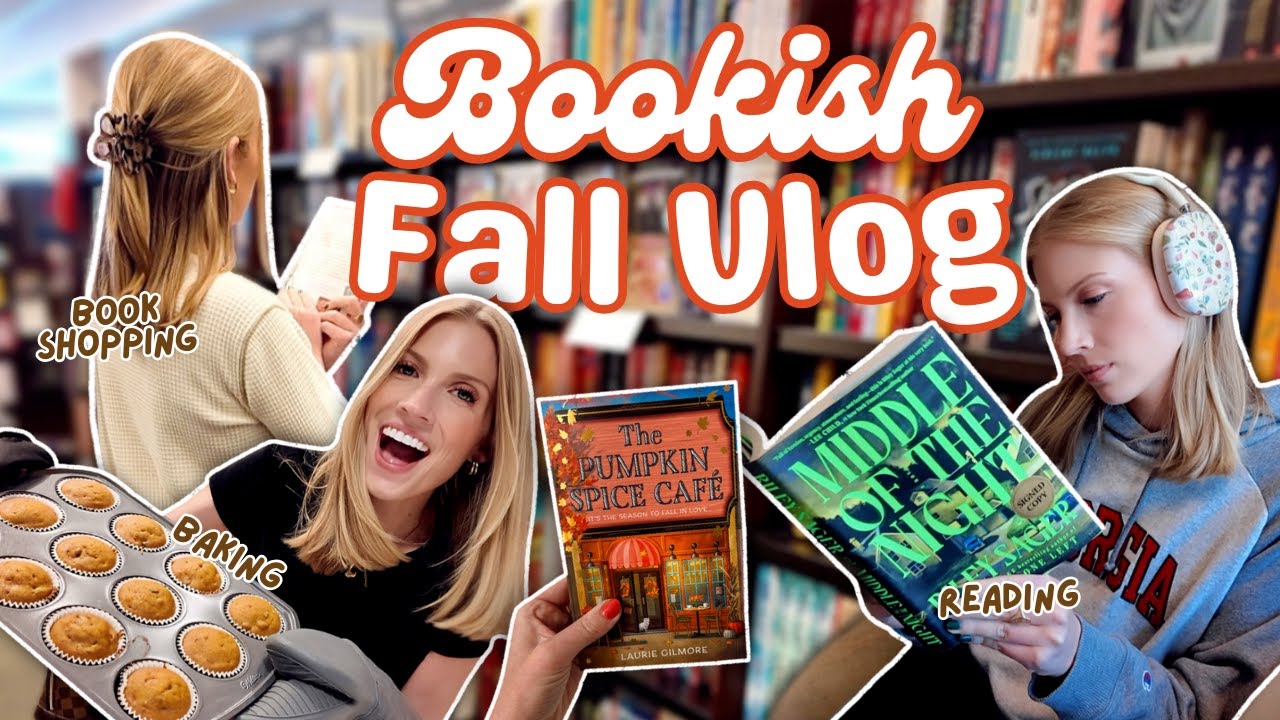 autumn bookish vlog 🧸🕯️ barnes haul, cozy hobbies, fall baking & more!