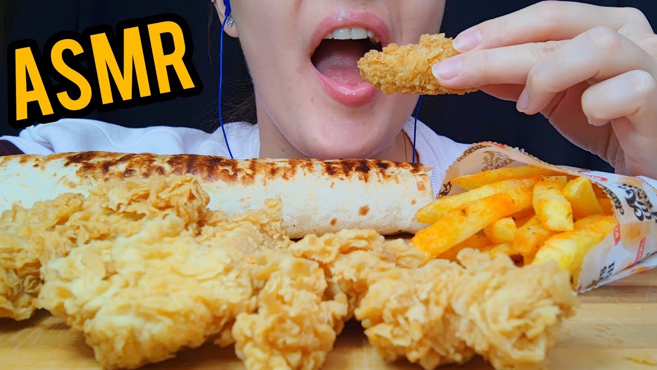 Crispy chicken ASMR / Chicken Wings Asmr Mukbang / Fast food ASMR Mukbang #chickenwings #mukbang #1m