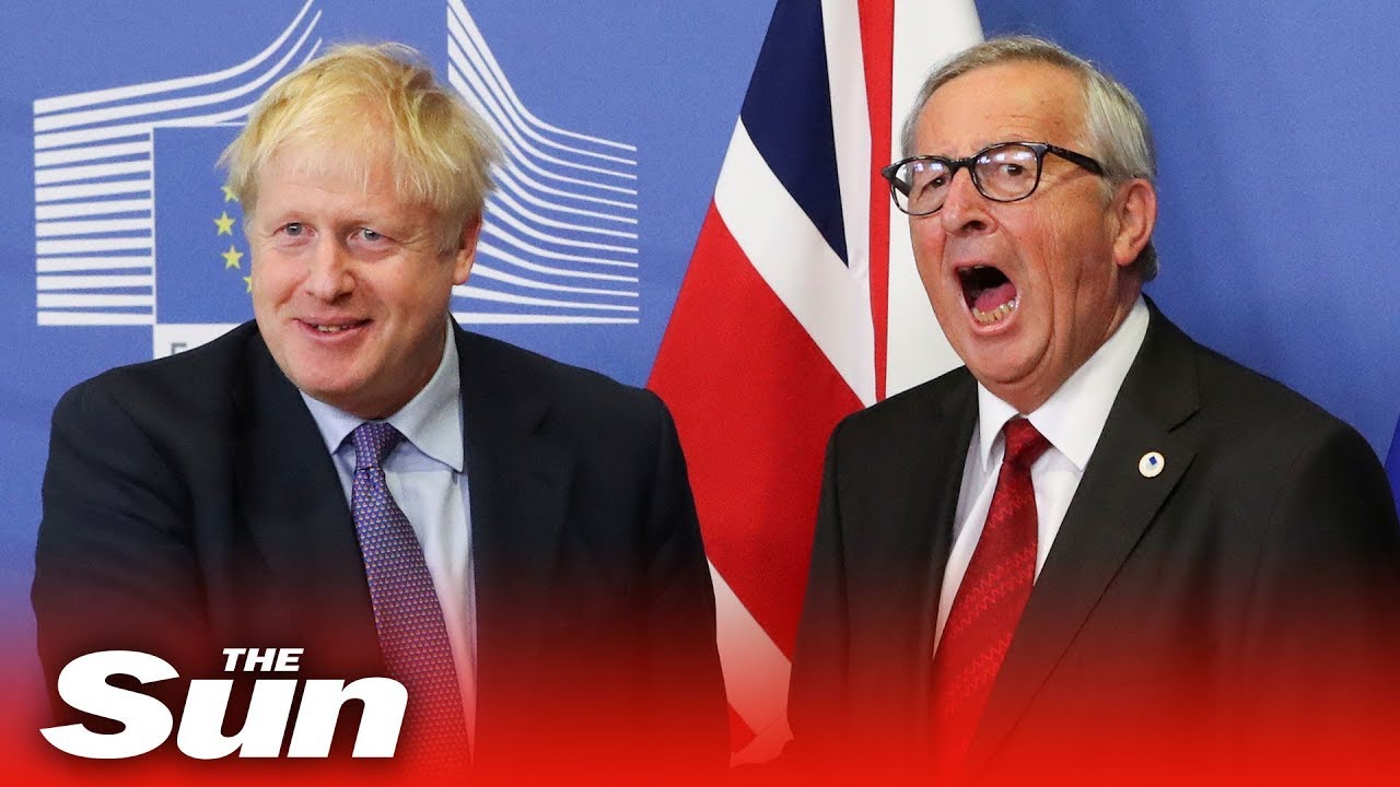 Boris Johnson announces his Brexit deal with Jean-Claude Juncker