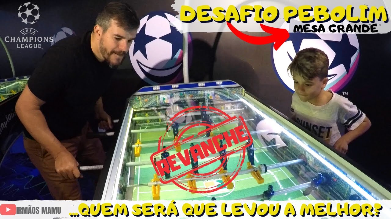 DESAFIO DE PEBOLIM 🥇🥇 AGORA NA MESA GRANDE. QUEM SERÁ QUE LEVOU A MELHOR? 🥇🥇