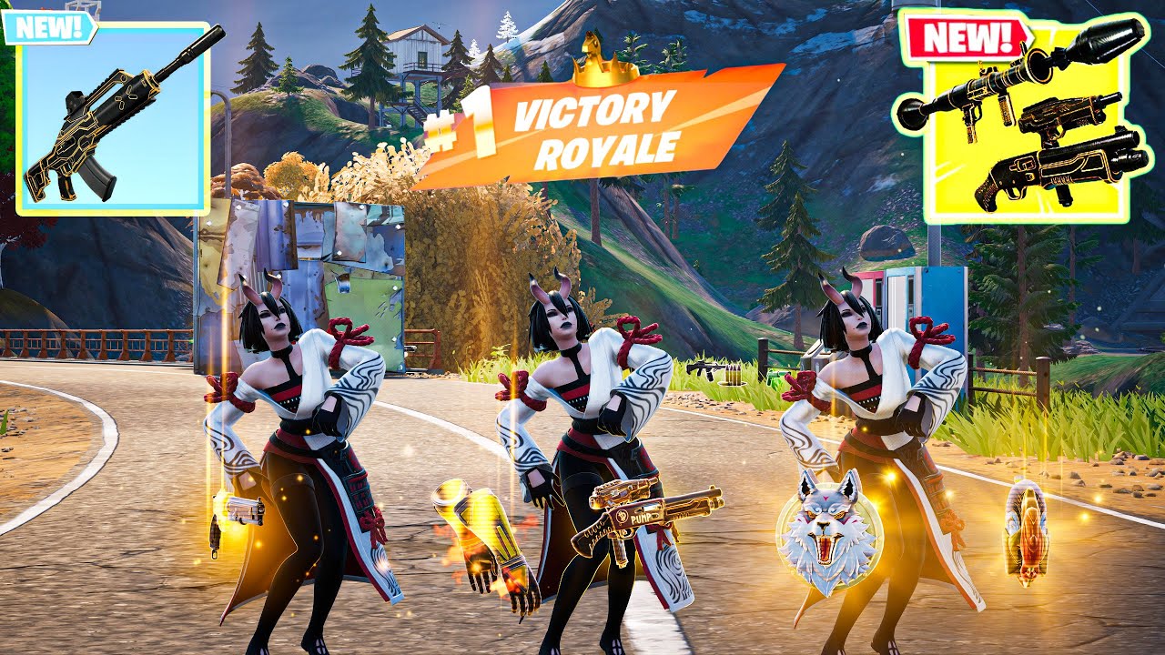 THE NIGHT ROSE - NEW! Fortnite Chapter 6 Season 2 Gameplay (All Exotic & Mythic weapon )