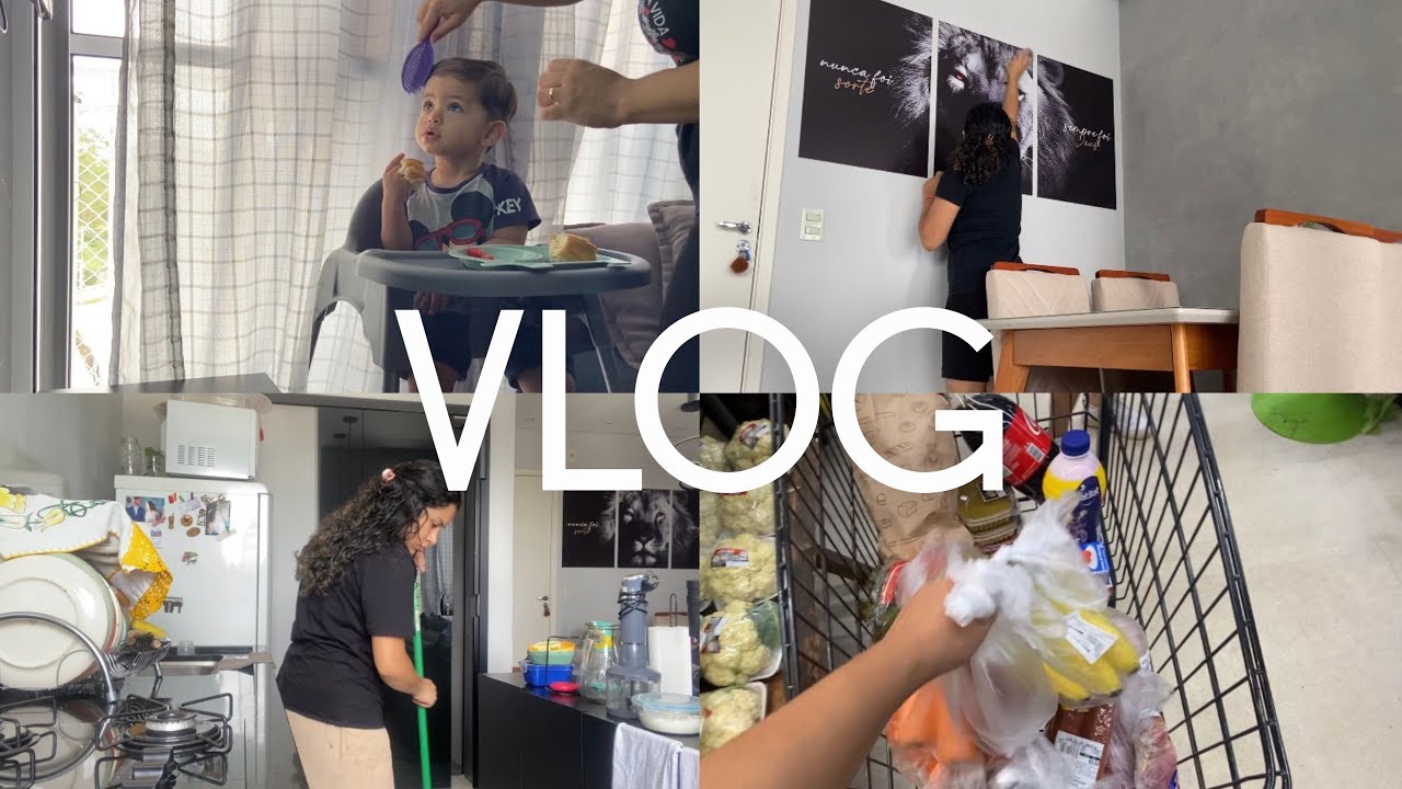 vlog: de uma segunda, cuidados com o lar e filho, passadinha no mercado