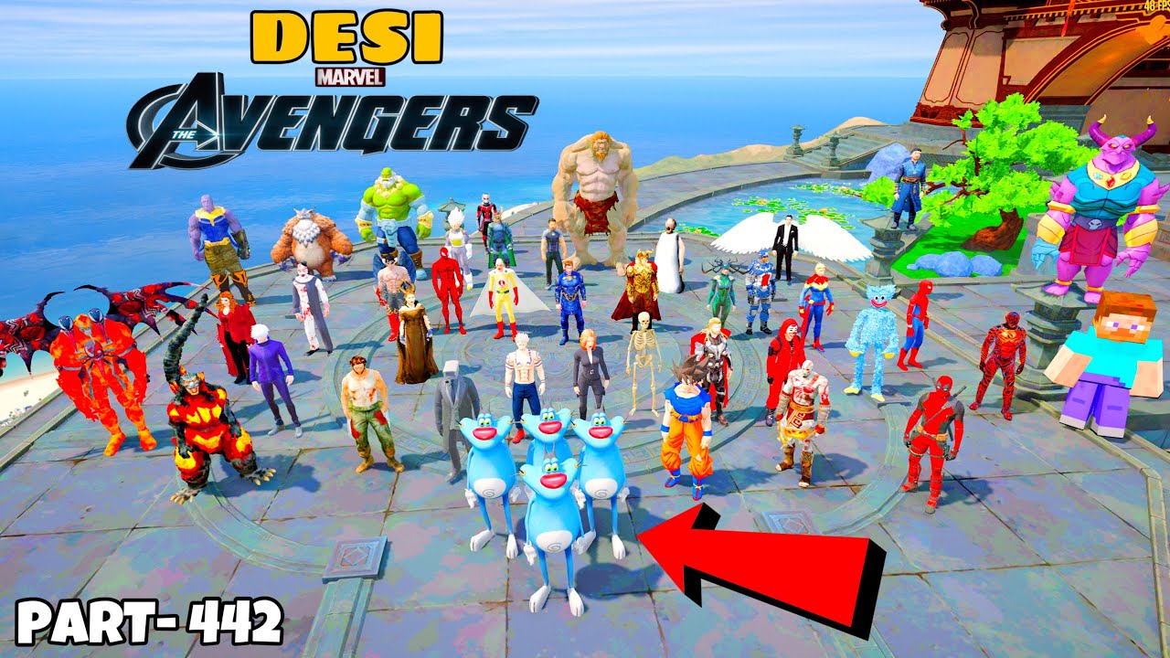 DESI Avengers Enter Oggy’s World For Save Universe in GTA 5 | GTA V Mods #442