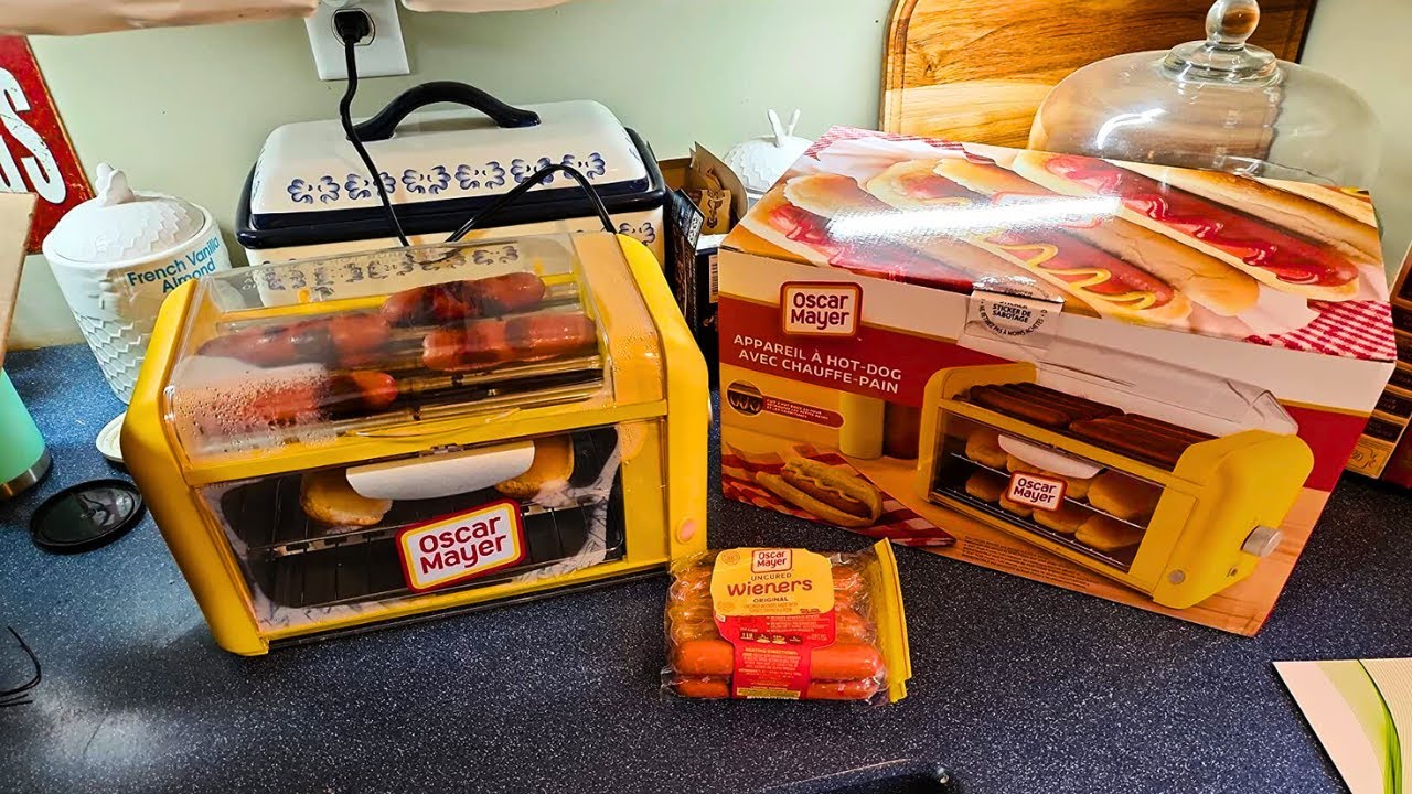 Nostalgia Oscar Mayer Extra Large 8 Hot Dog Roller & Bun Toaster Oven | Nostalgia Hot Dog Roller