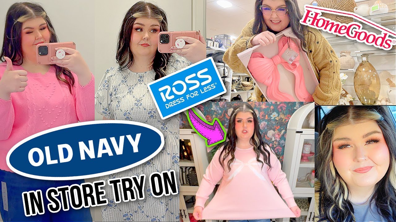 OLD NAVY IN STORE TRY ON + SHOP WITH ME AT ROSS & HOMEGOODS + MORE