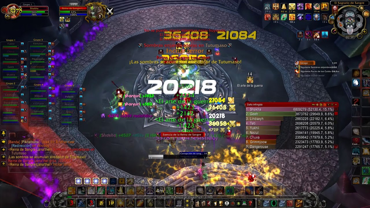 Retribution Paladin 54K Dps - Blood-Queen Lana'thel Guild Last Try